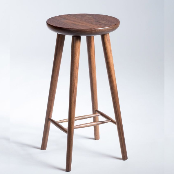 Bar Stool with Wooden Legs