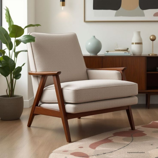 Scandinavian Wooden Accent Chair