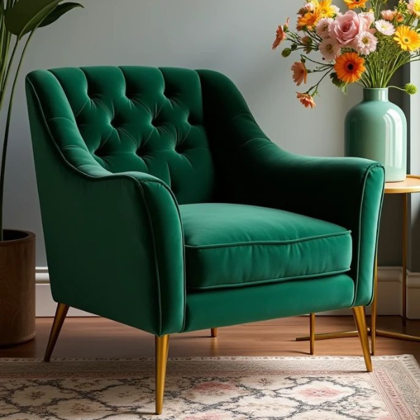 Velvet Luxe Accent Chair
